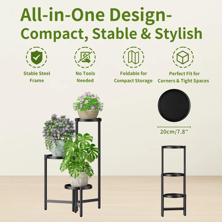3 Tier Metal Corner Plant Stand