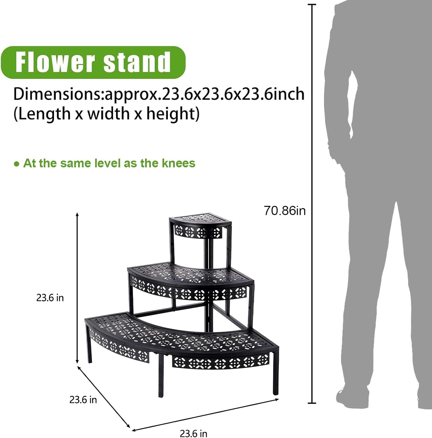 3-Tier Metal Corner Plant Stand