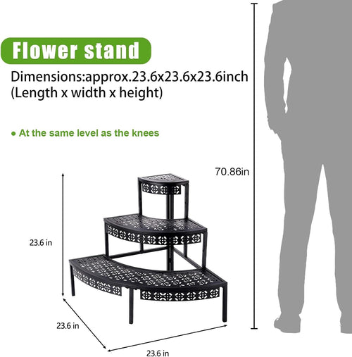 3-Tier Metal Corner Plant Stand
