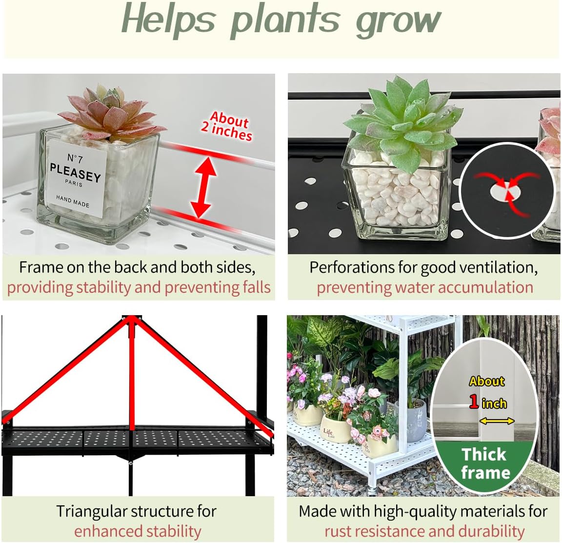 Foldable 4-Tier Plant Stand