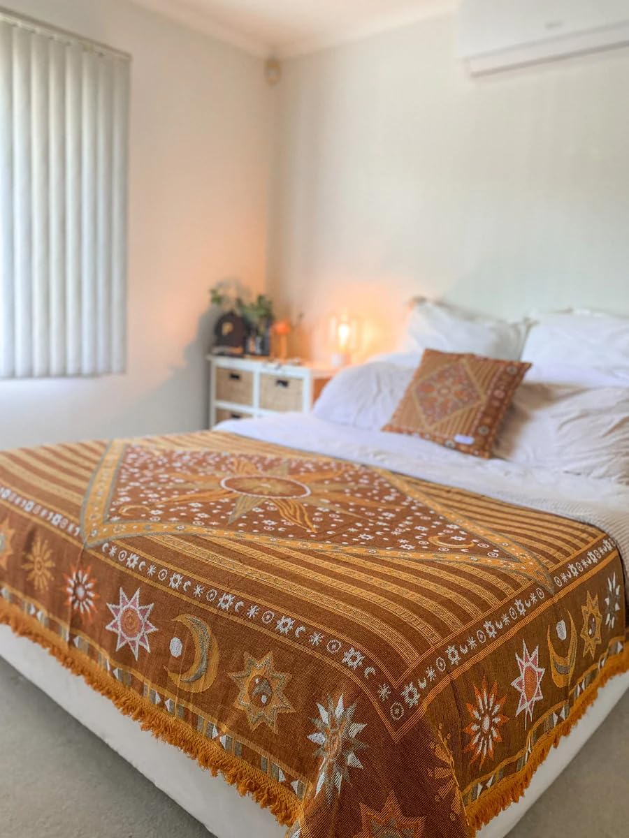 Boho Tassel Throw Blanket