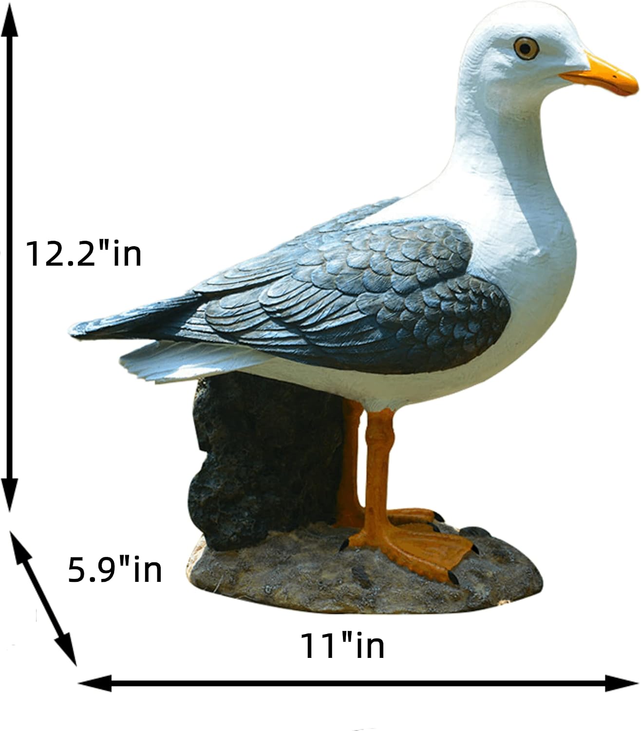 Real Seagull Resin Figurine Decor