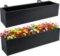 2 Pack Metal Railing Planter Box