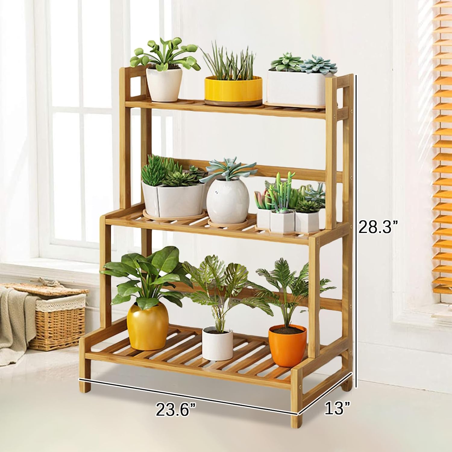 Multi-tier Wooden Plant Stand
