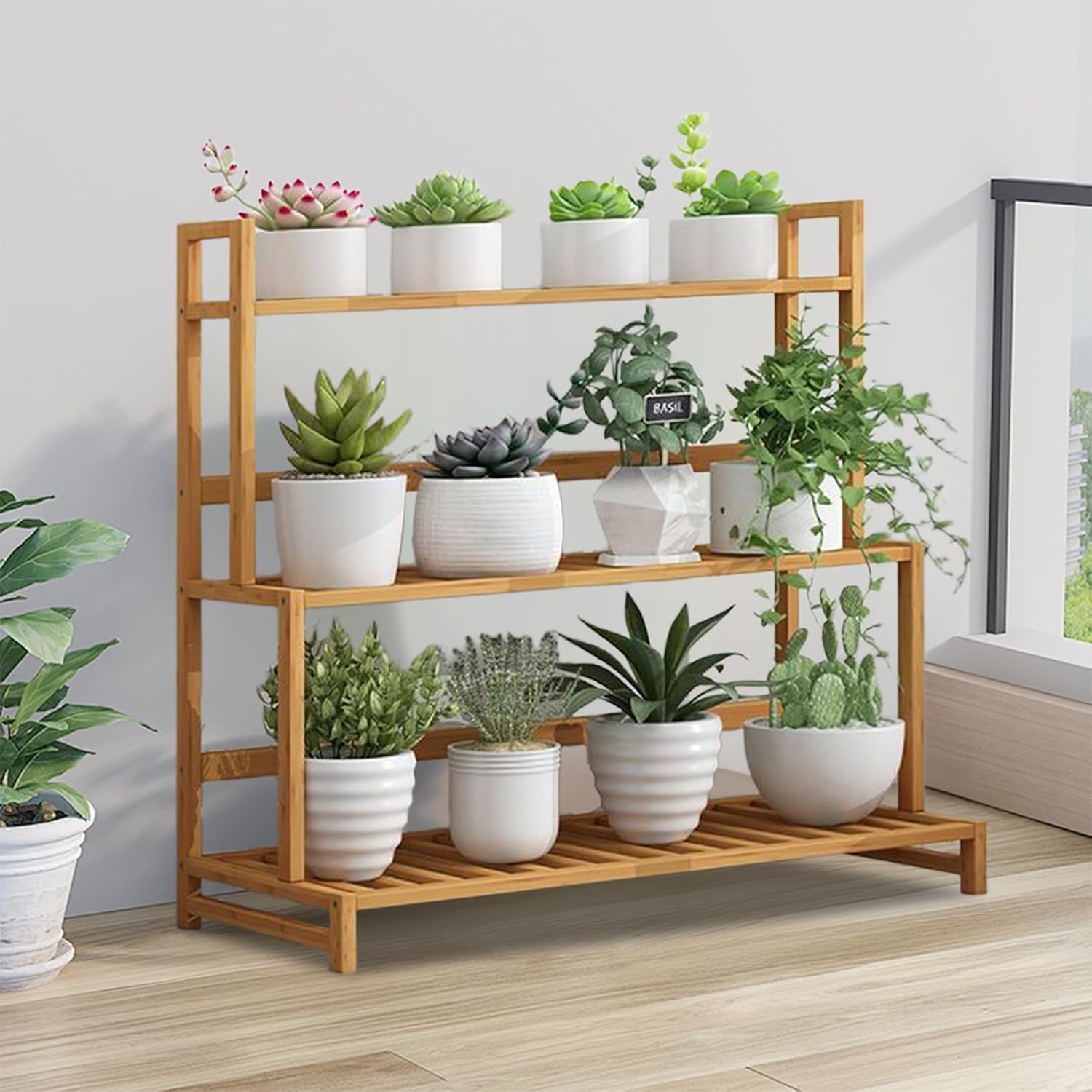 Multi-tier Wooden Plant Stand