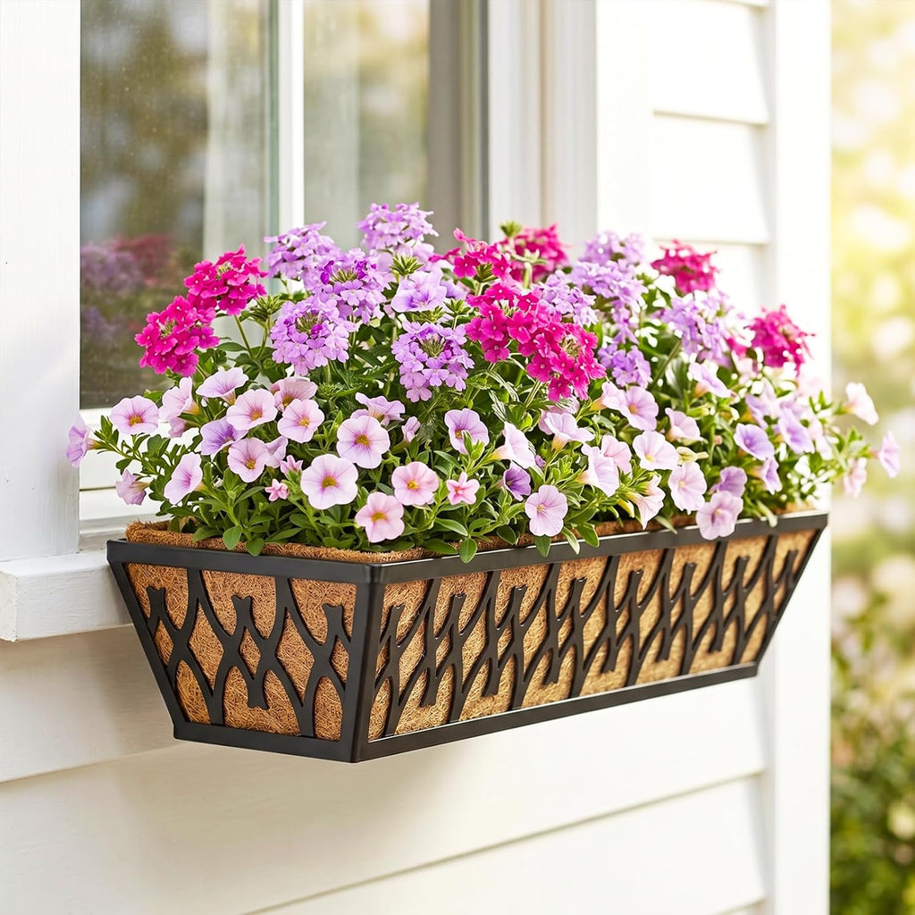 4 Pack Window Boxes Planters