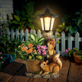 Solar Squirrel Garden Statue Decor
