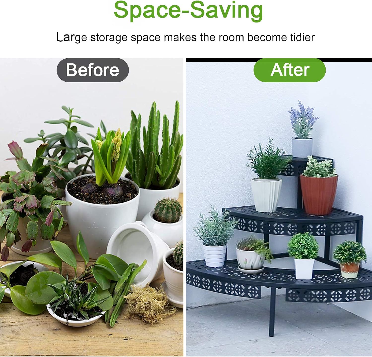 3-Tier Metal Corner Plant Stand