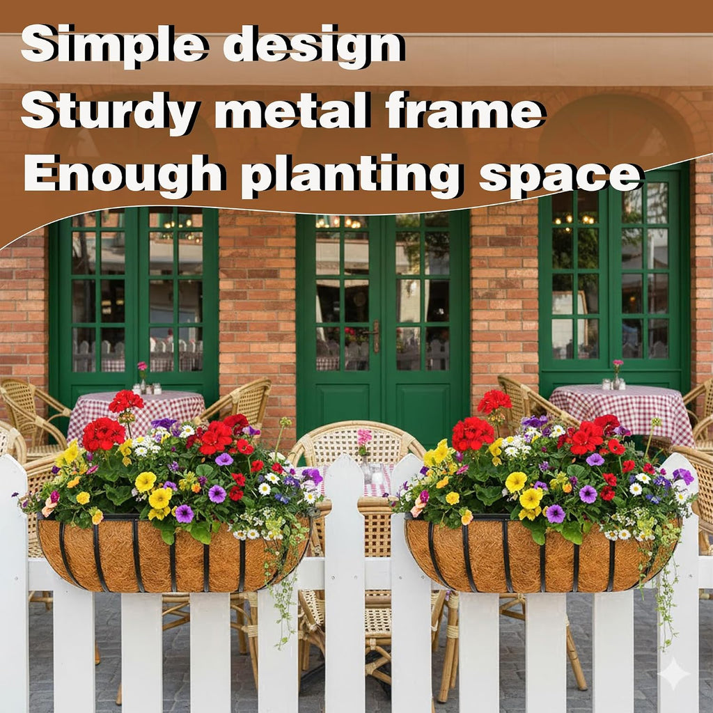 2 Pcs Metal Window Box Planter