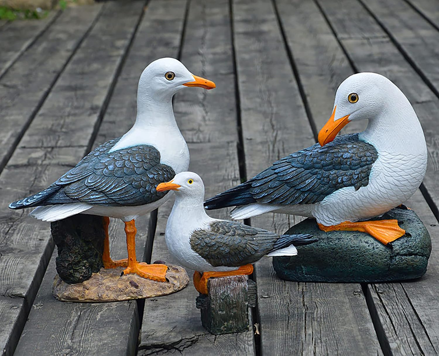 Real Seagull Resin Figurine Decor