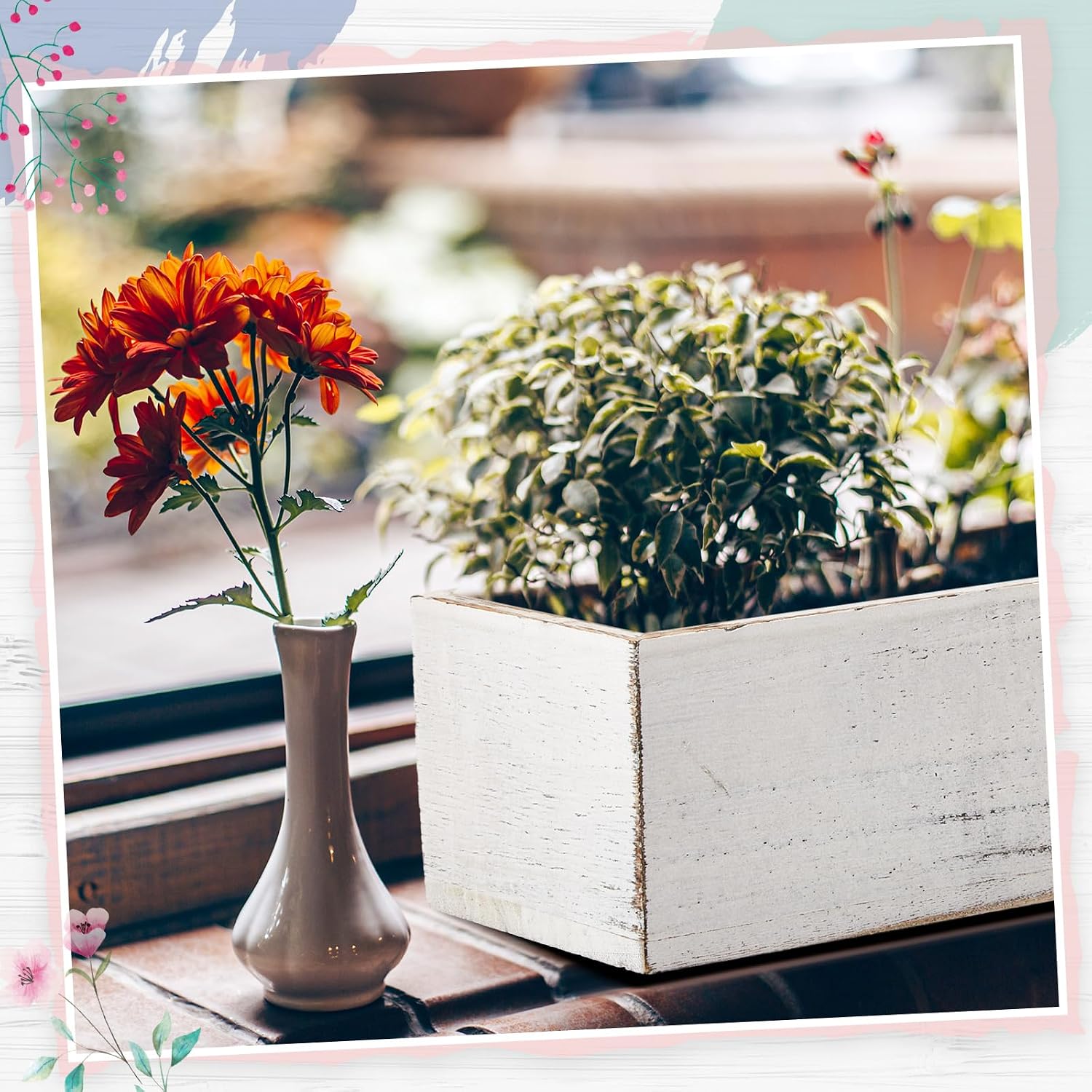 2 Set Wood Planter Box