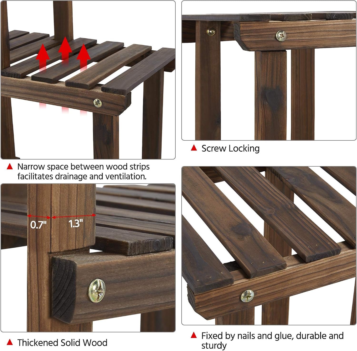 Outdoor Plant Shelf Tiered Stand