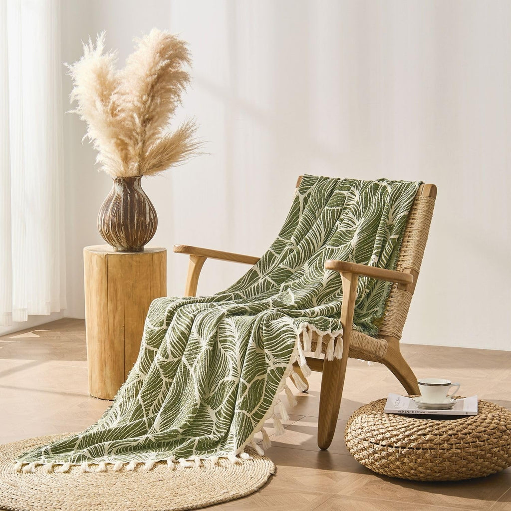 Chenille Tassel Throw Blanket