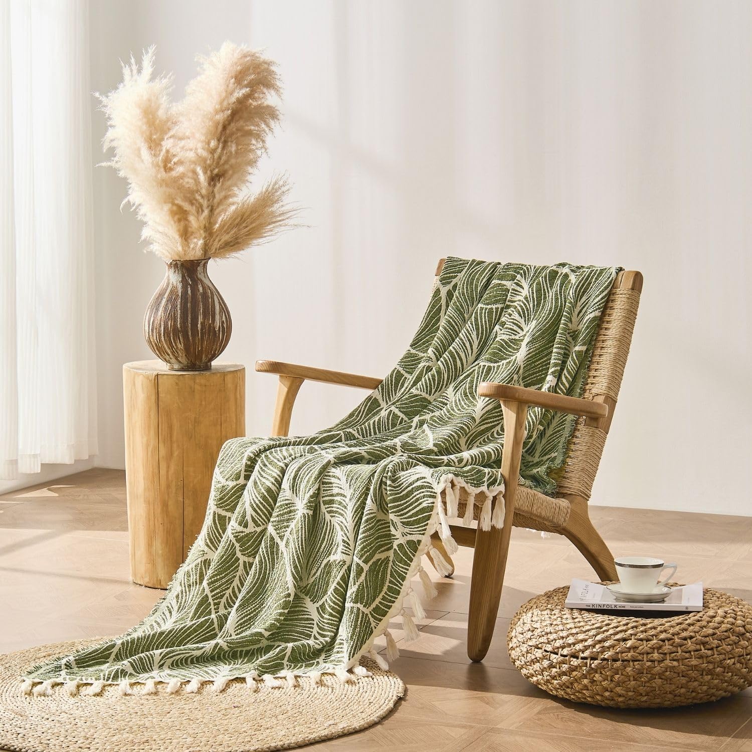 Chenille Tassel Throw Blanket