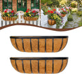 2 Pcs Metal Window Box Planter