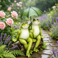 Couple Frogs Garden Statue Decor