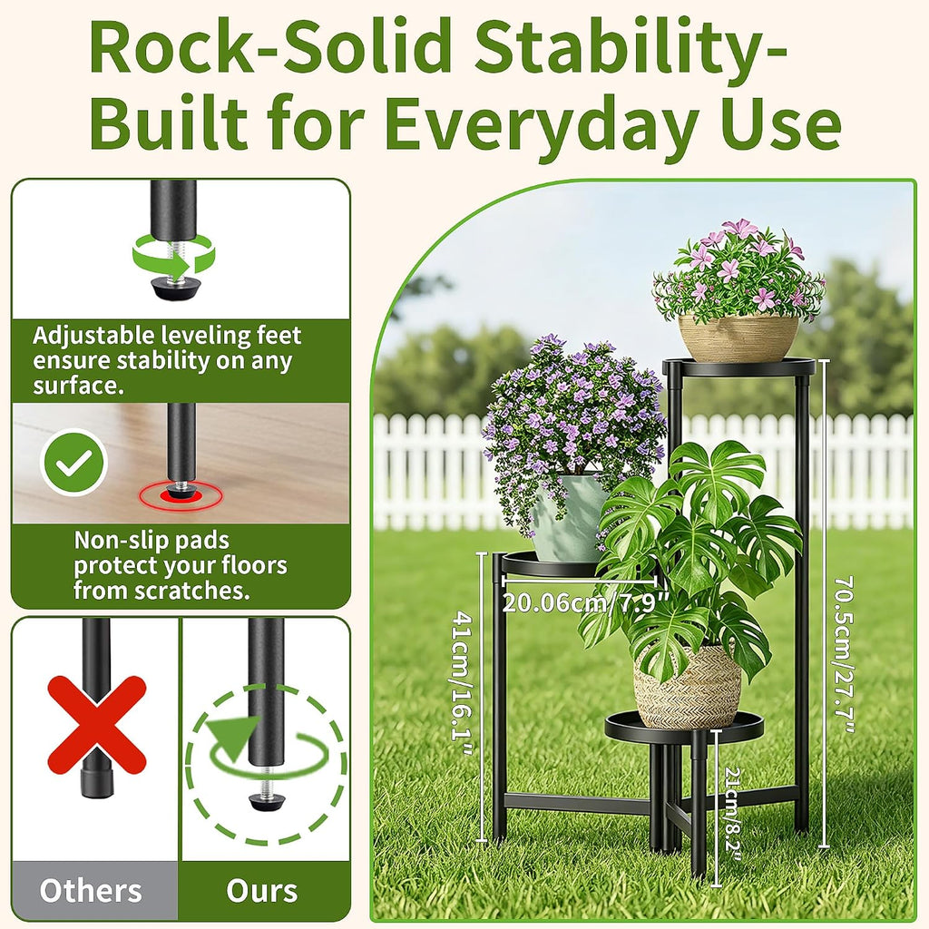 3 Tier Metal Corner Plant Stand