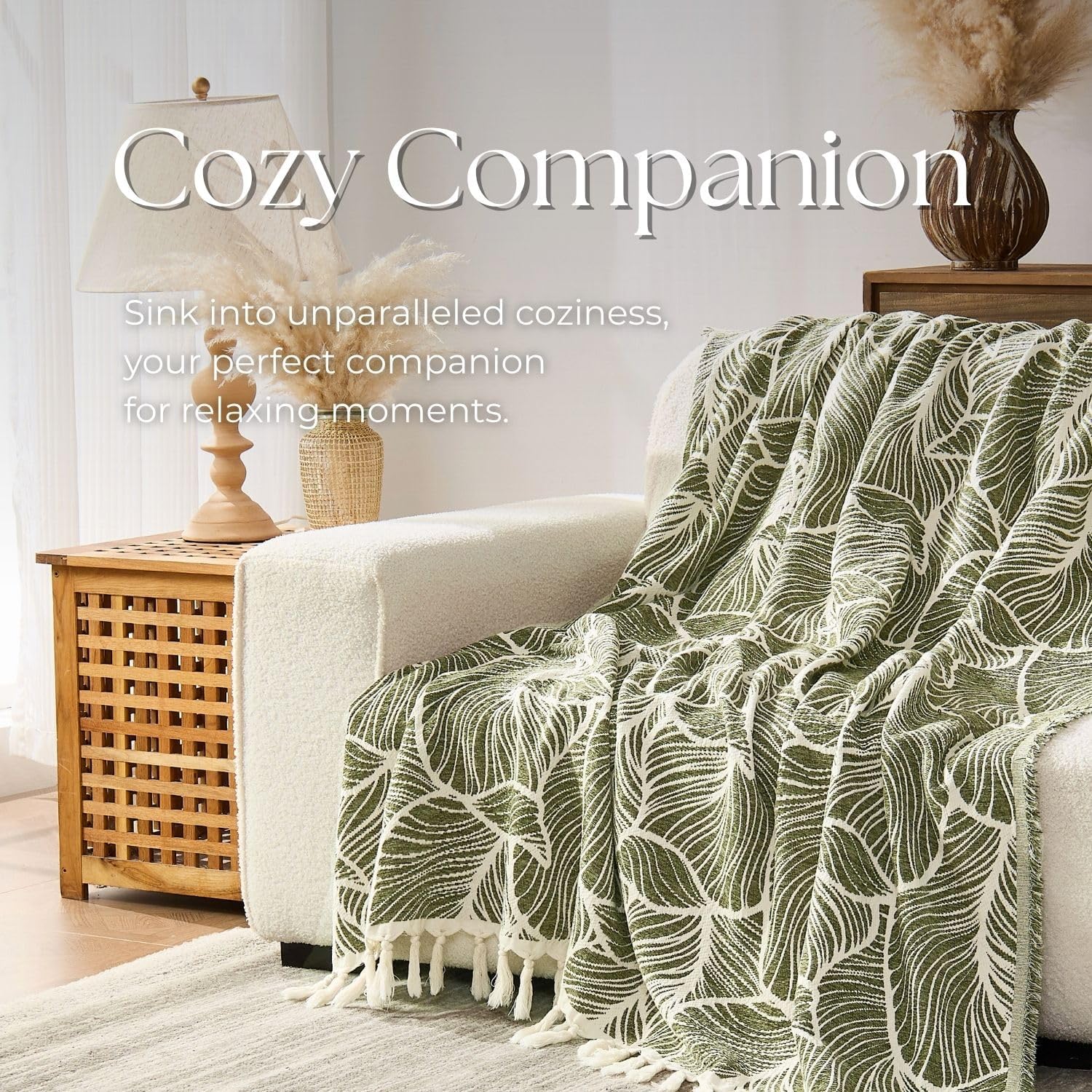 Chenille Tassel Throw Blanket