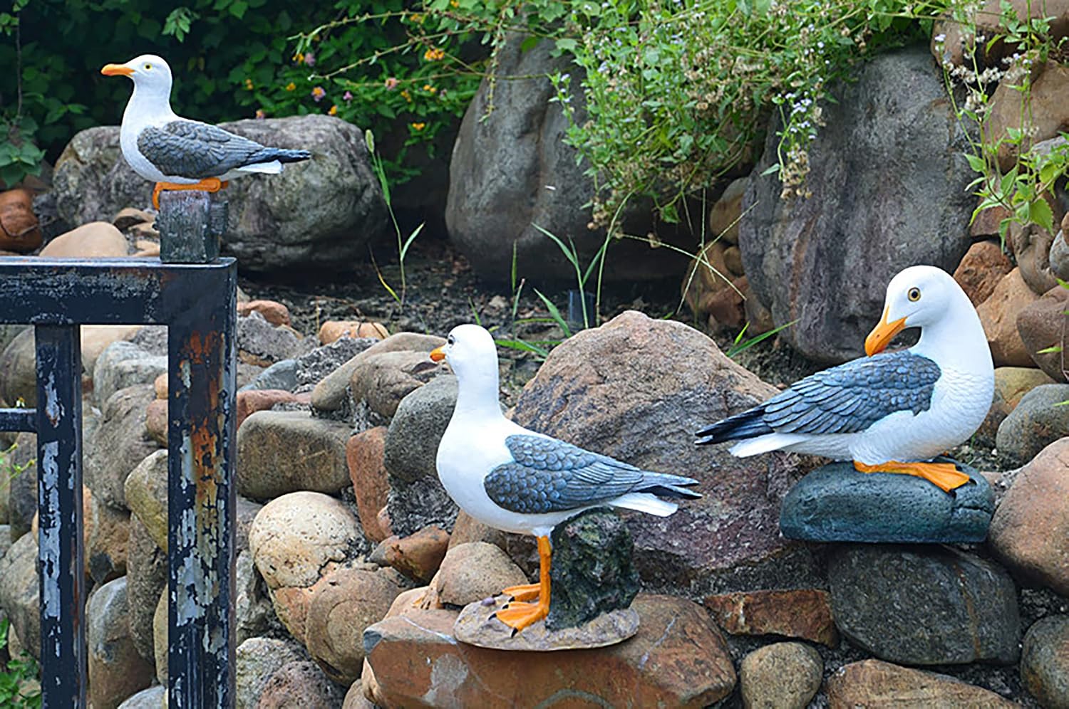 Real Seagull Resin Figurine Decor