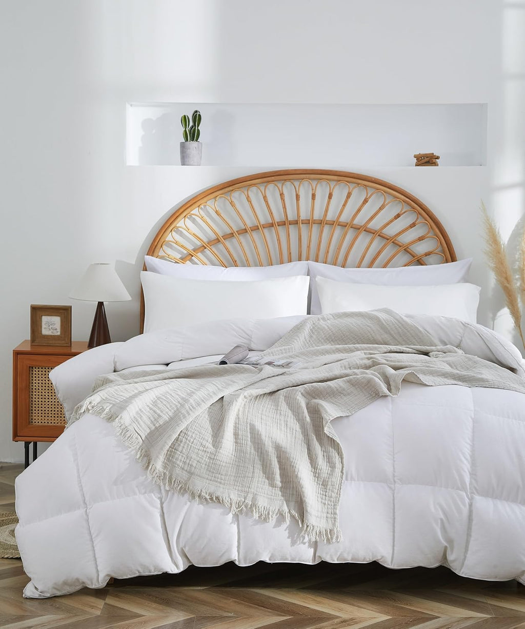Cotton Muslin Fringe Throw Blanket