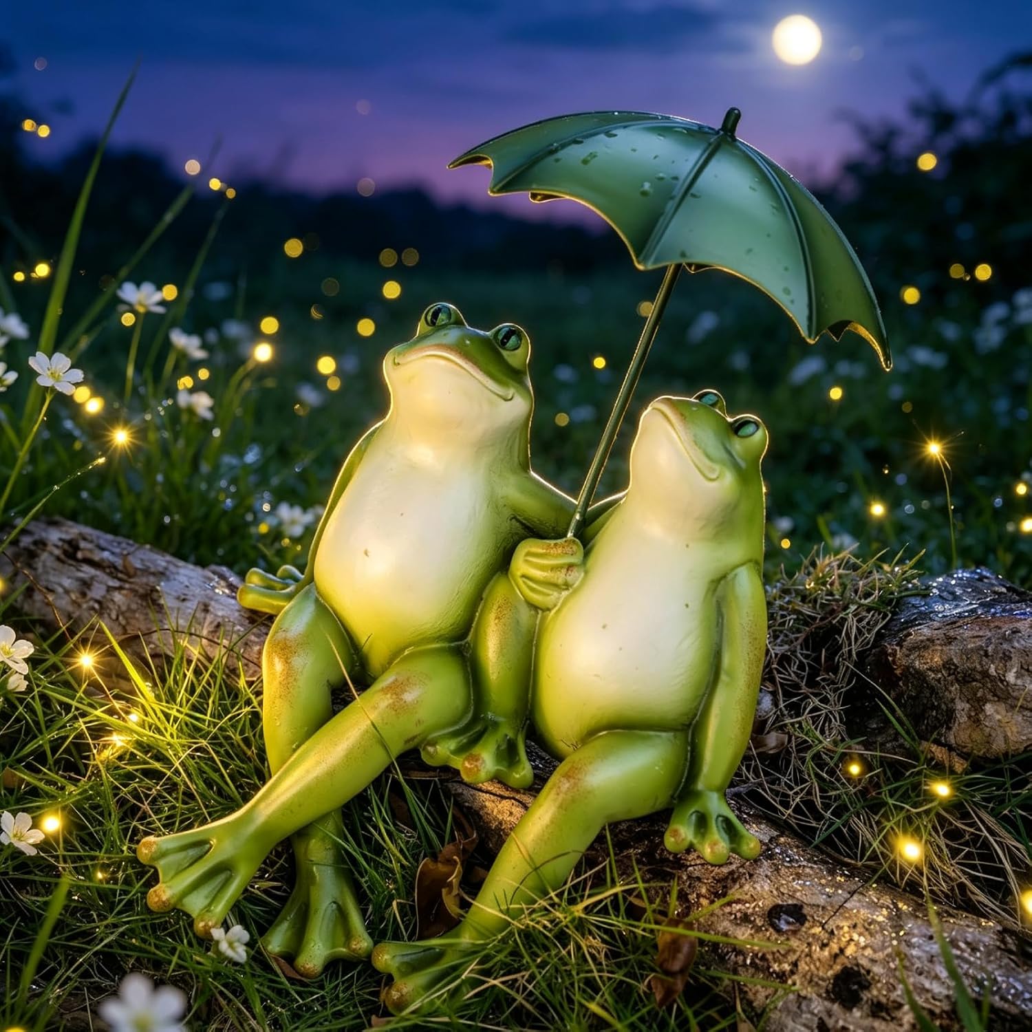 Couple Frogs Garden Statue Decor