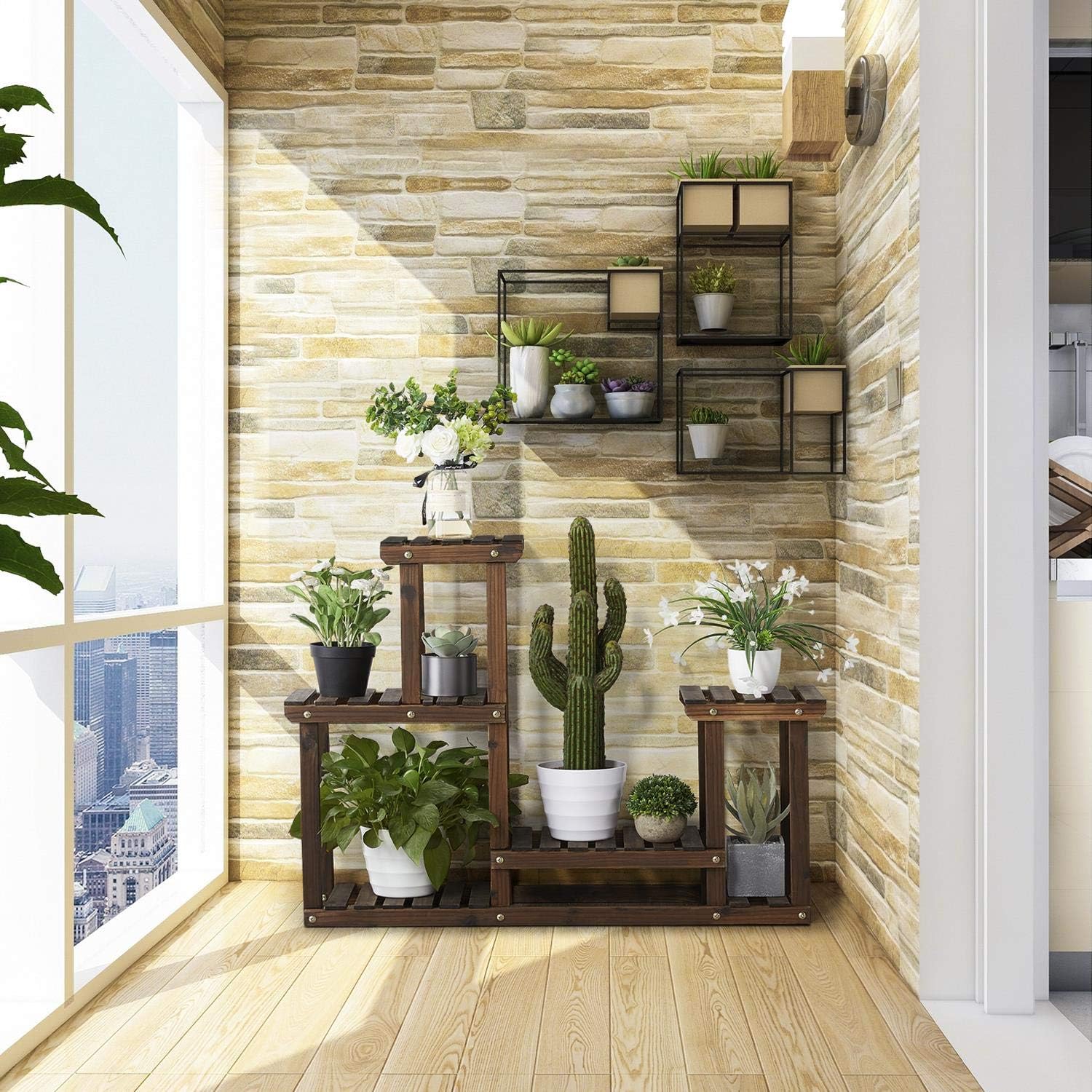Outdoor Plant Shelf Tiered Stand