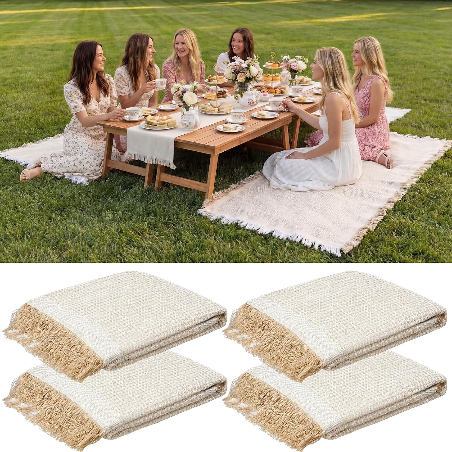 Large Boho Outdoor Picnic Blanket
