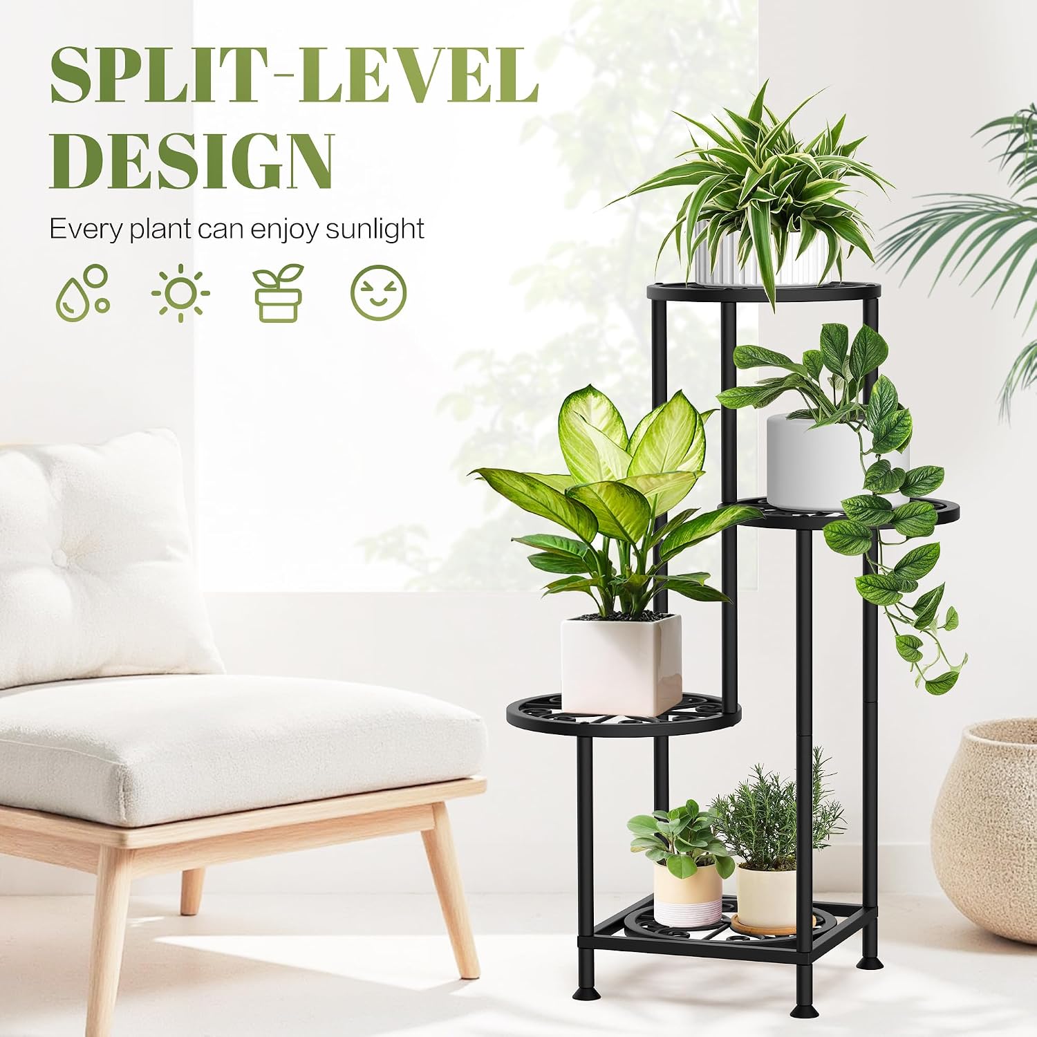 4 Tier Metal Corner Plant Stand