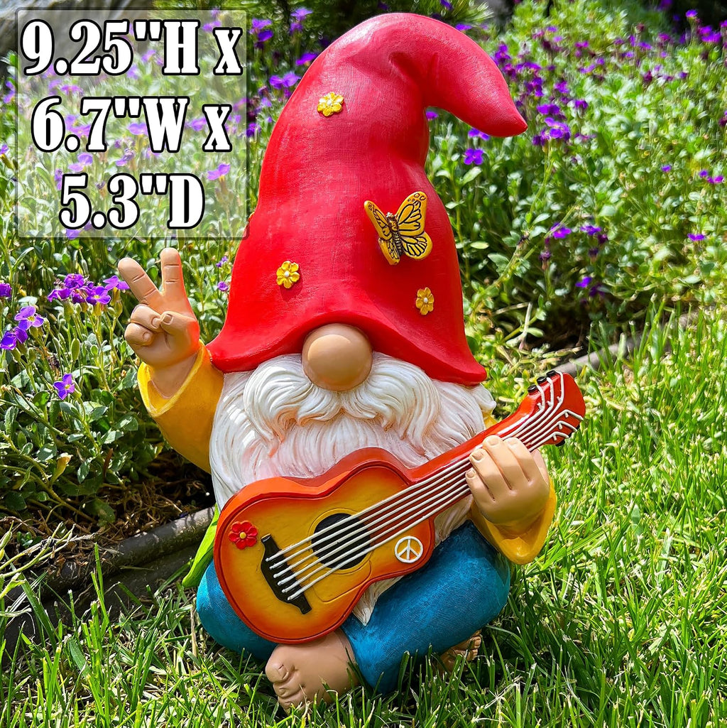 Mood Lab Hippie Gnome Garden Statue