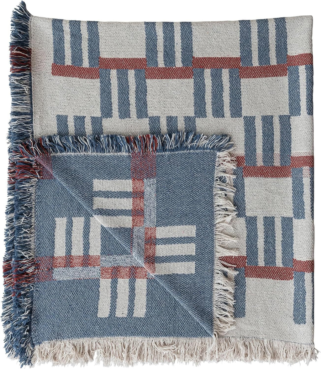 Creative Co-Op Jacquard Throw Blanket
