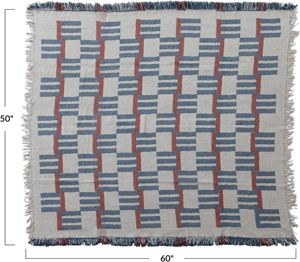 Creative Co-Op Jacquard Throw Blanket