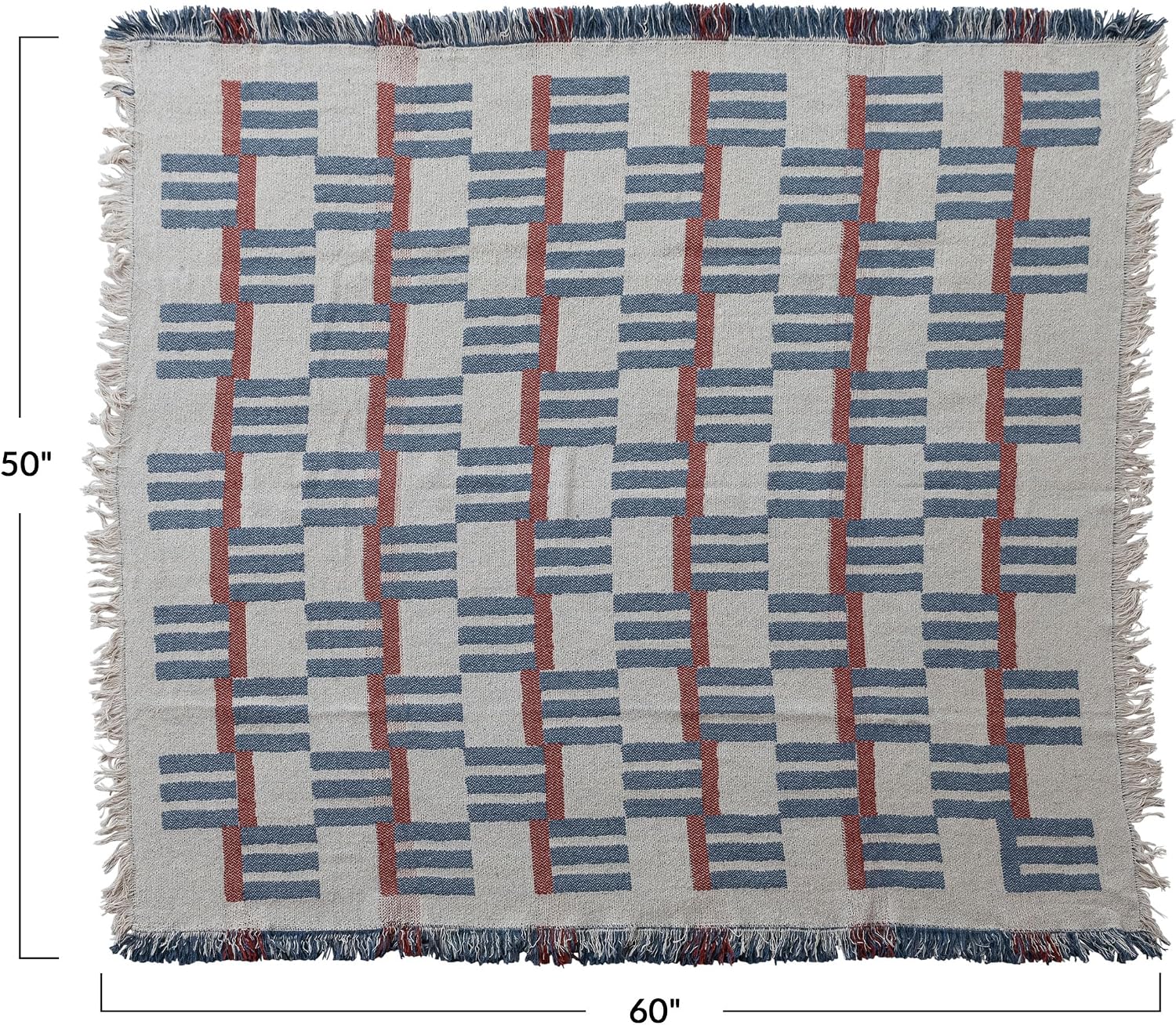 Creative Co-Op Jacquard Throw Blanket