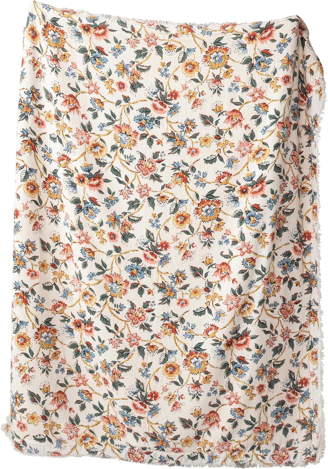 Creative Co-Op Sherpa Back Fringe Throw Blanket