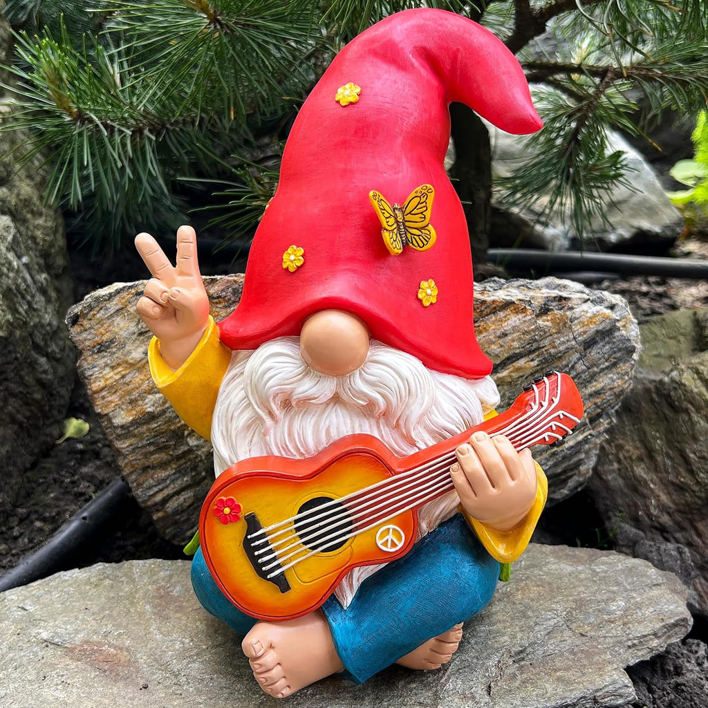 Mood Lab Hippie Gnome Garden Statue