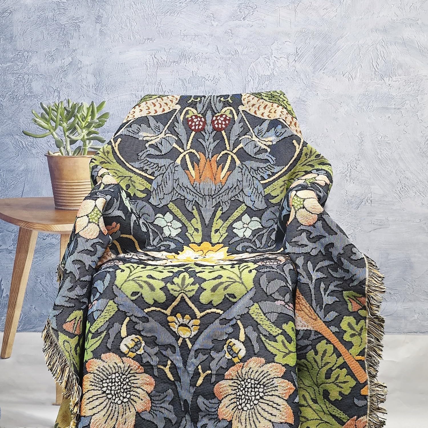 Bohemian Woven Jacquard Throw Blanket