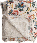 Creative Co-Op Sherpa Back Fringe Throw Blanket
