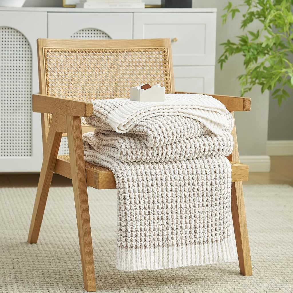 Home Knit Chenille Throw Blanket
