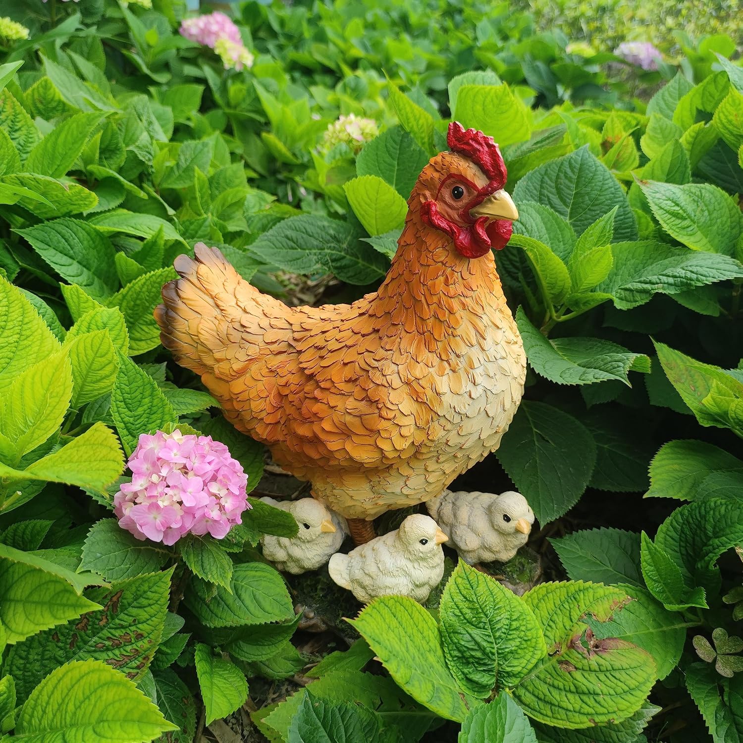 Resin Chicken Garden Statue Decor