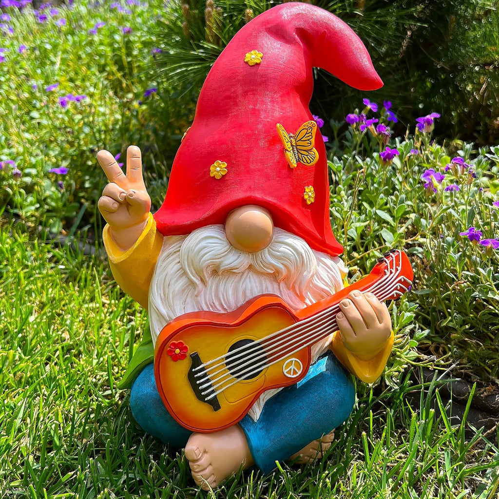 Mood Lab Hippie Gnome Garden Statue